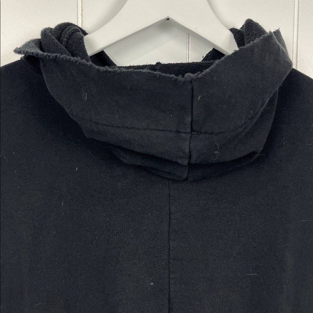 Nuovo Borgo (Italian) Womens Cardigan L Black Snap Button Pockets Raw Seams EUC - Picture 7 of 13